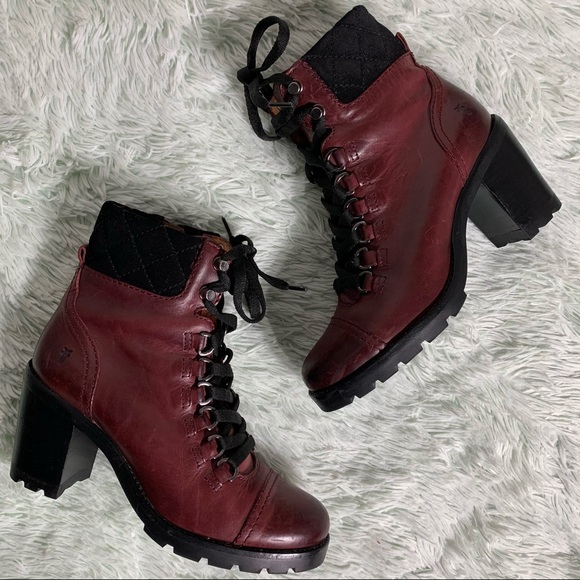 Frye Shoes - Frye addie hiker lace up heel boots